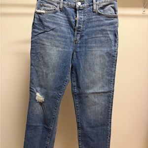 Joe's Jeans Blue Straight Leg Denim with Distressing